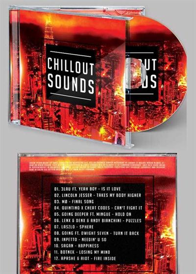 Chillout Sound CD Cover PSD Template