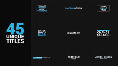 45 titles package - Project for After Effects (Videohive)