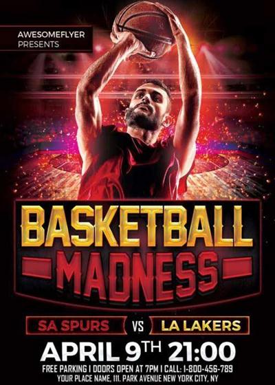 Basketball Madness V3 Flyer Template