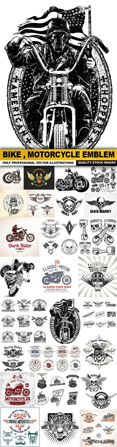 Bike , Motorcycle Emblem Collection - 26 Vector