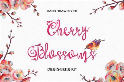 CreativeMarket - Cherry Blossoms Hand Made Font