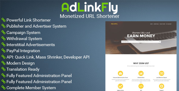 AdLinkFly v3.1.1 - Monetized URL Shortener