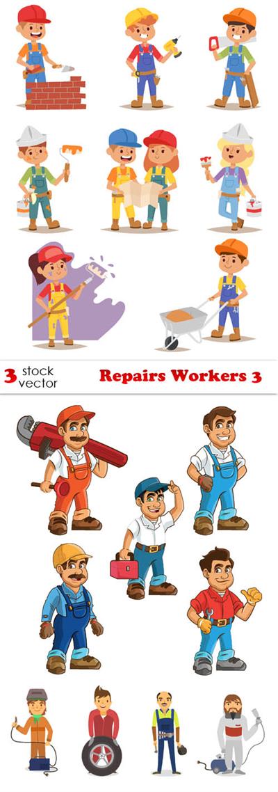 Vectors - Repairs Workers 3