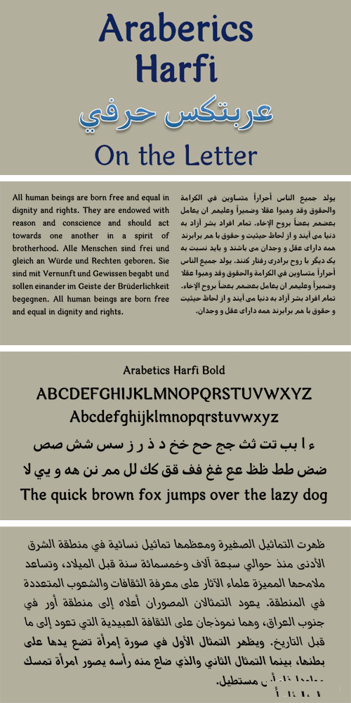 Arabetics Harfi Font Family