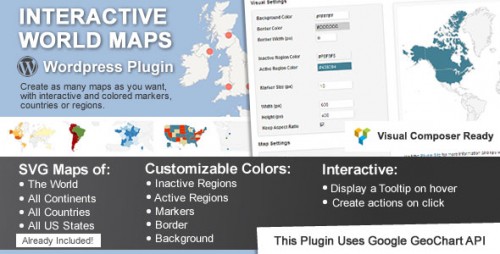 Nulled Interactive World Maps v1.91 - WordPress Plugin cover