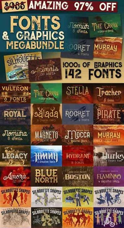 CreativeMarket - Fonts & Graphics Bundle
