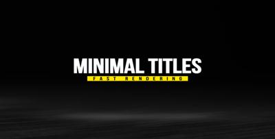 Minimal Titles Pack 18237383 - Project for After Effects (Videohive)