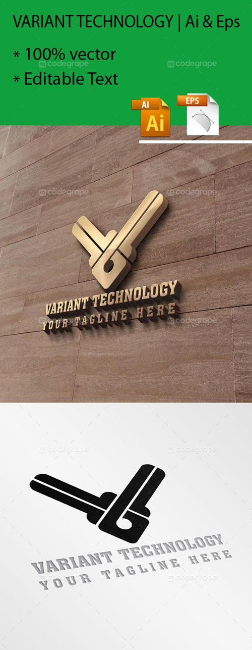 Variant Technology / V Letter Logo