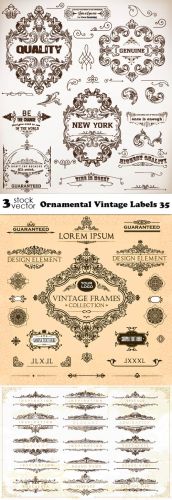 Vectors - Ornamental Vintage Labels 35