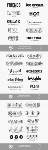 30 Fonts Collection - Cartoon, Summer and Easter