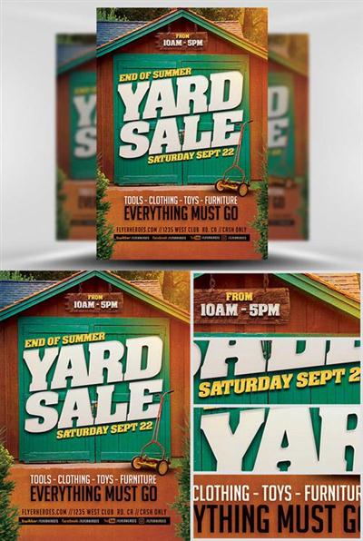 Flyer Template - End Of Summer Yard Sale