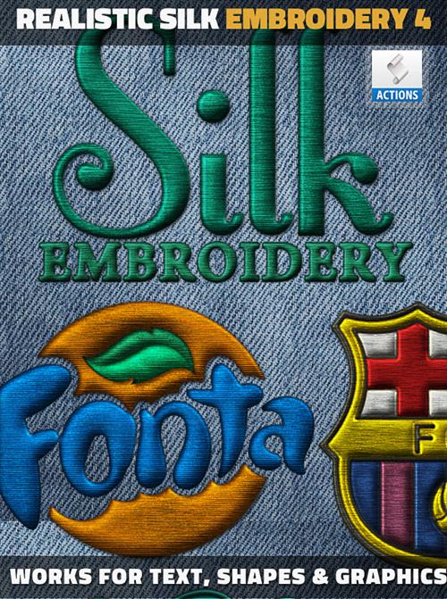 GraphicRiver - Silk Embroidery Effect Photoshop Action
