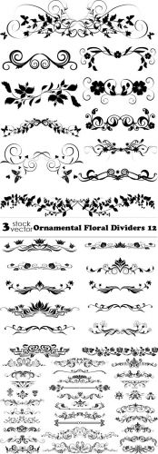 Vectors - Ornamental Floral Dividers 12