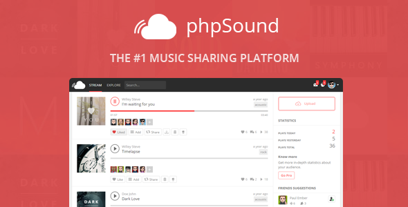 phpSound v2.0.6 - Music Sharing Platform