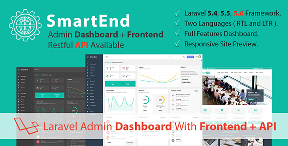 SmartEnd - Laravel Admin Dashboard with Frontend and Restful API