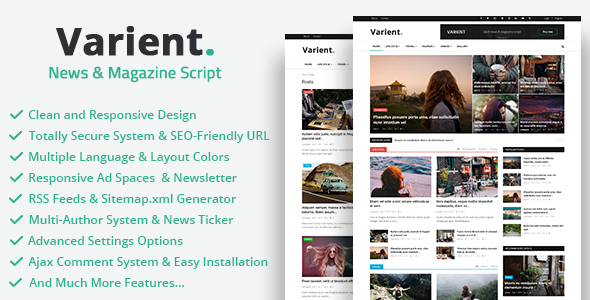 Varient v1.3.2 - News & Magazine Script