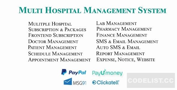 Multi Hospital v4.1 - Hospital Management System (Saas App) 