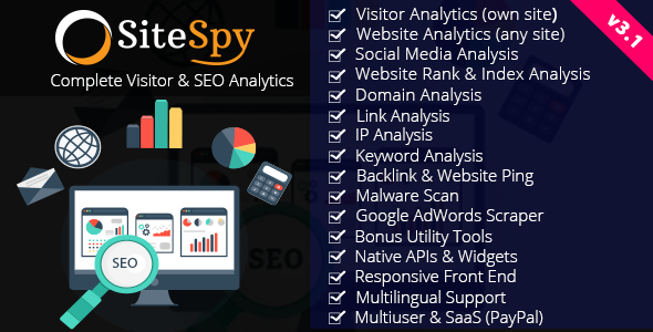 SiteSpy v3.1 - Complete Visitor & SEO Analytics