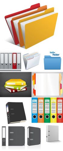 Stock office folders vector