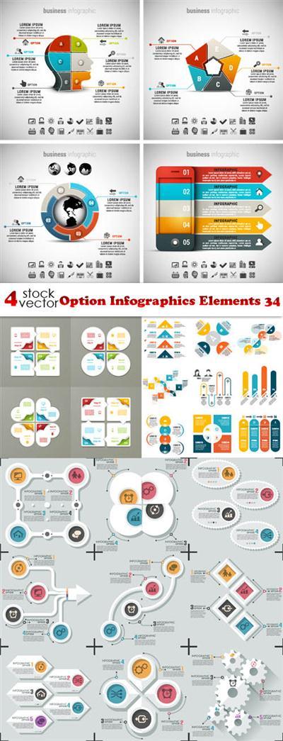 Vectors - Option Infographics Elements 34