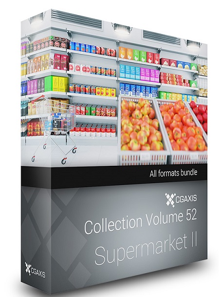 CGAxis Models Volume 52 3D Supermarket II