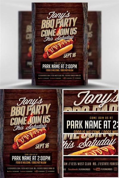 Flyer Template - Tonys BBQ Party