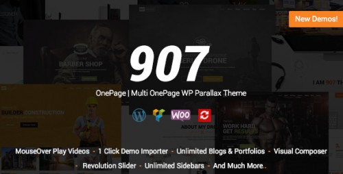 Nulled 907 v4.0.11 - Responsive WP One Page image