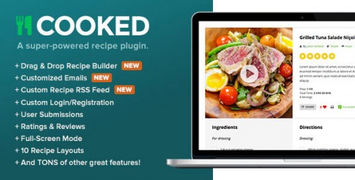 Nulled Cooked v2.4.0 - A Super-Powered Recipe Plugin - WordPress product logo