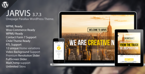 Nulled Jarvis v3.7.3 - Onepage Parallax WordPress Theme  