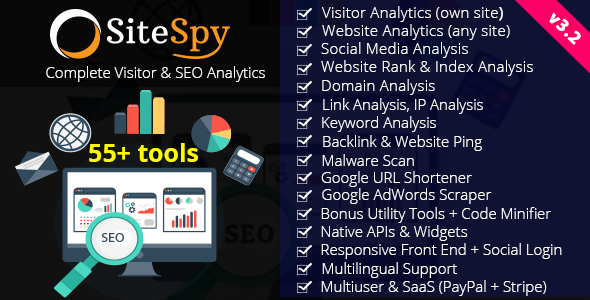 SiteSpy v3.2 - Complete Visitor & SEO Analytics