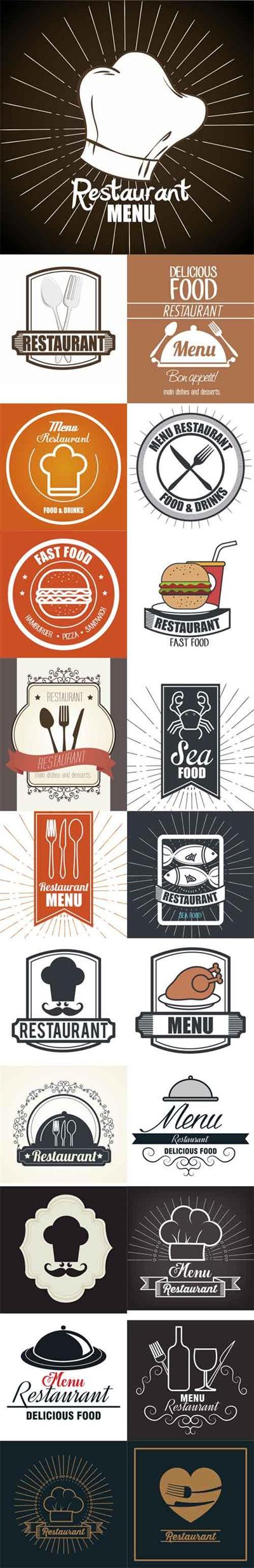 Vector Menu Restaurant Cover Icon Illustration Graphic