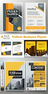 Vectors - Yellow Business Flyers