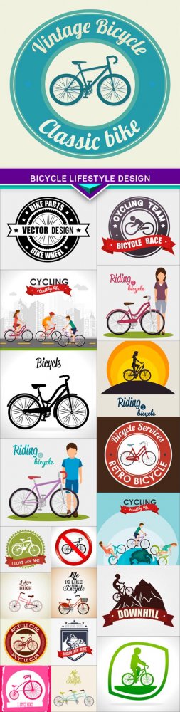Bicycle lifestyle design 20X EPS