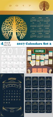 Vectors - 2017 Calendars Set 2
