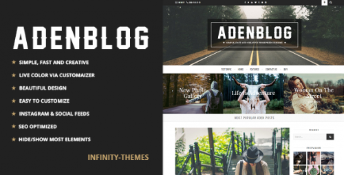 Nulled Aden v2.6 - Responsive WordPress Blog Theme  