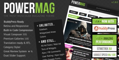 Nulled PowerMag v1.9.9 - The Most Muscular Magazine Reviews Theme cover