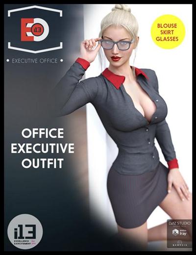 DAZ3D - i13 Executive Environment, Outfit And Pose Bundle