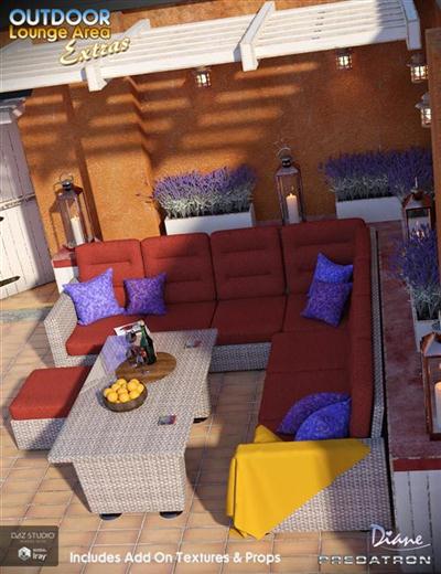DAZ3D Outdoor Lounge Area + Extras