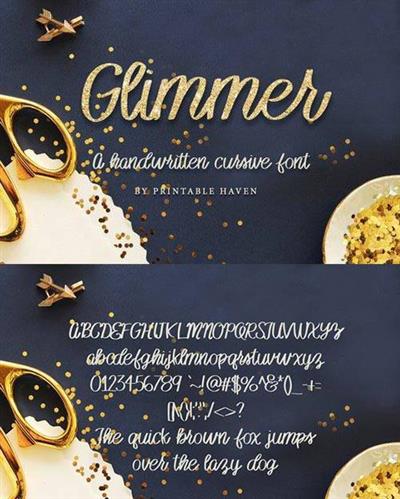 Glimmer Cursive Font 992760
