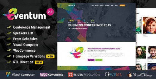 Nulled Eventum v2.1 - Conference & Event WordPress Theme visual