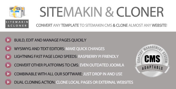 Sitemakin and Cloner v6 - Fast CMS and Cloner 