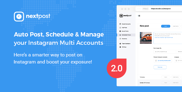 Instagram Scheduler - NextPost - Auto Post, Schedule & Manage Instagram Multi Accounts
