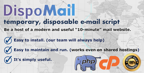 DispoMail - Temporary, Disposable "10 Minute" Mail - PHP Script