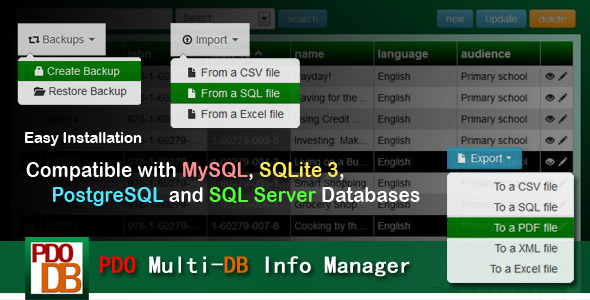 PDO Multi-DB Info Manager