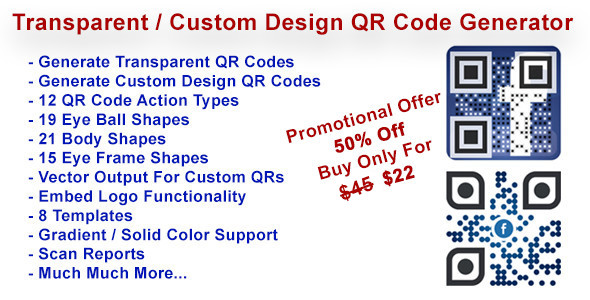 Transparent & Custom Design QR Code Generator
