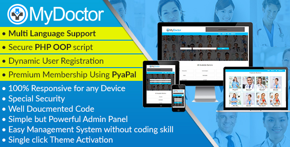 MyDoctor - Bootstrap Doctor Directory CMS Script