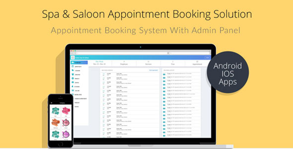 Spa & Salon Appointment Booking Solution with Admin Panel ionic 3 and laravel