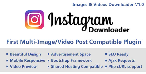 Instagram Video/Image Downloader with Ajax (Multi Content)
