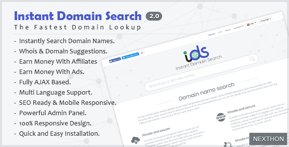 Instant Domain Search Script v2.0 