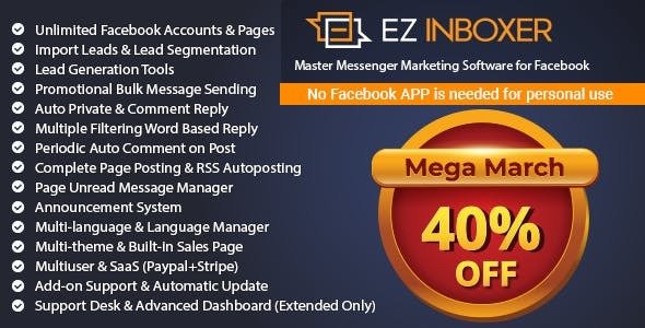 EZ Inboxer v7.0.2 - Master Messenger Marketing Software For Facebook - nulled